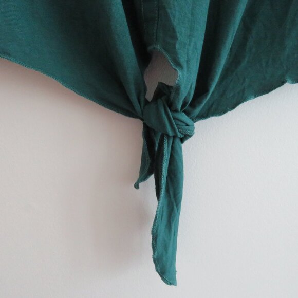MODCLOTH Kelly Green Tie Front Button Blouse Top Stretch Travel - Size 4X NWOT - Picture 6 of 16